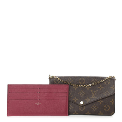 Louis Vuitton Monogram Pochette Felicie Chain Wallet Fuchsia 3 of 10