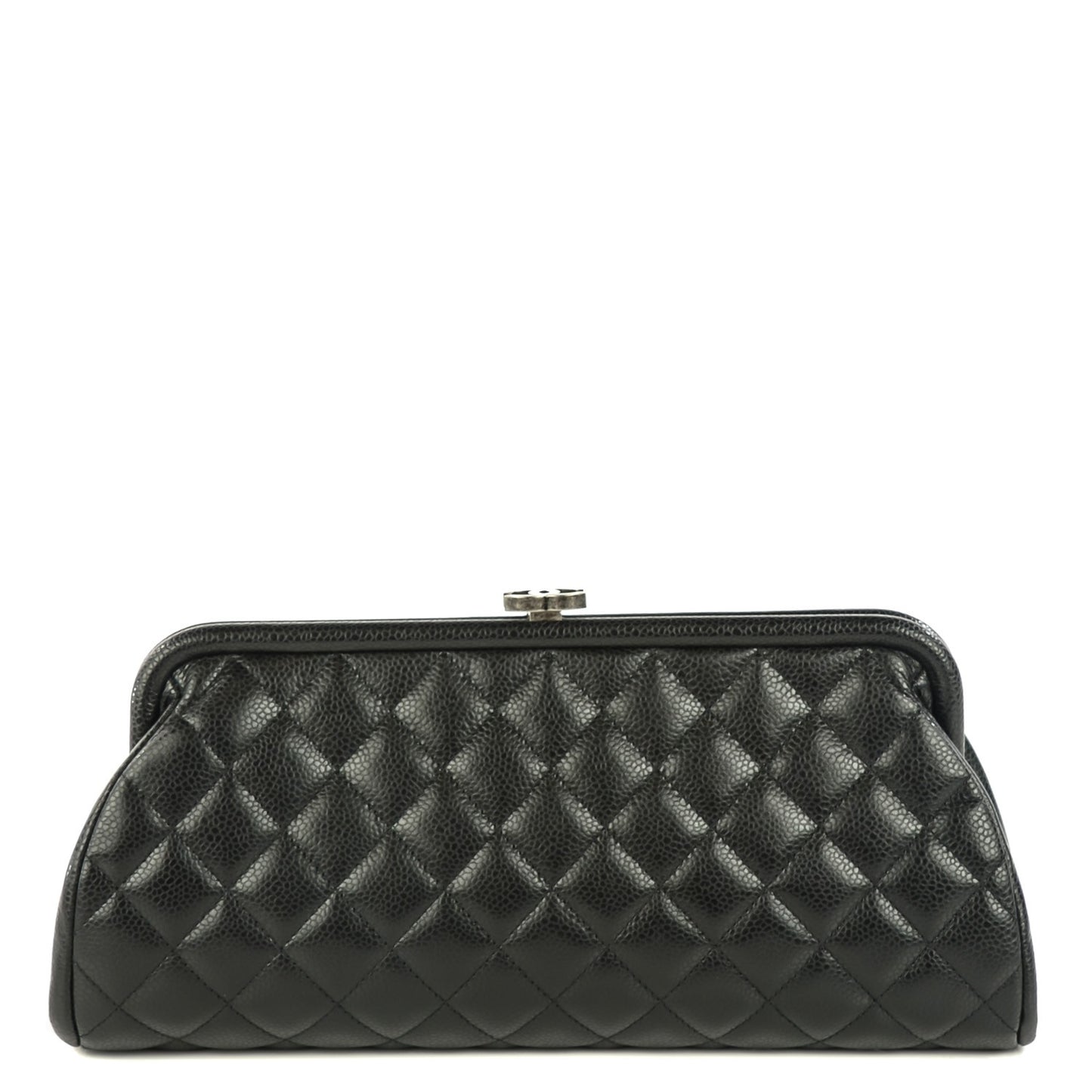 Caviar Quilted Timeless Clutch Black