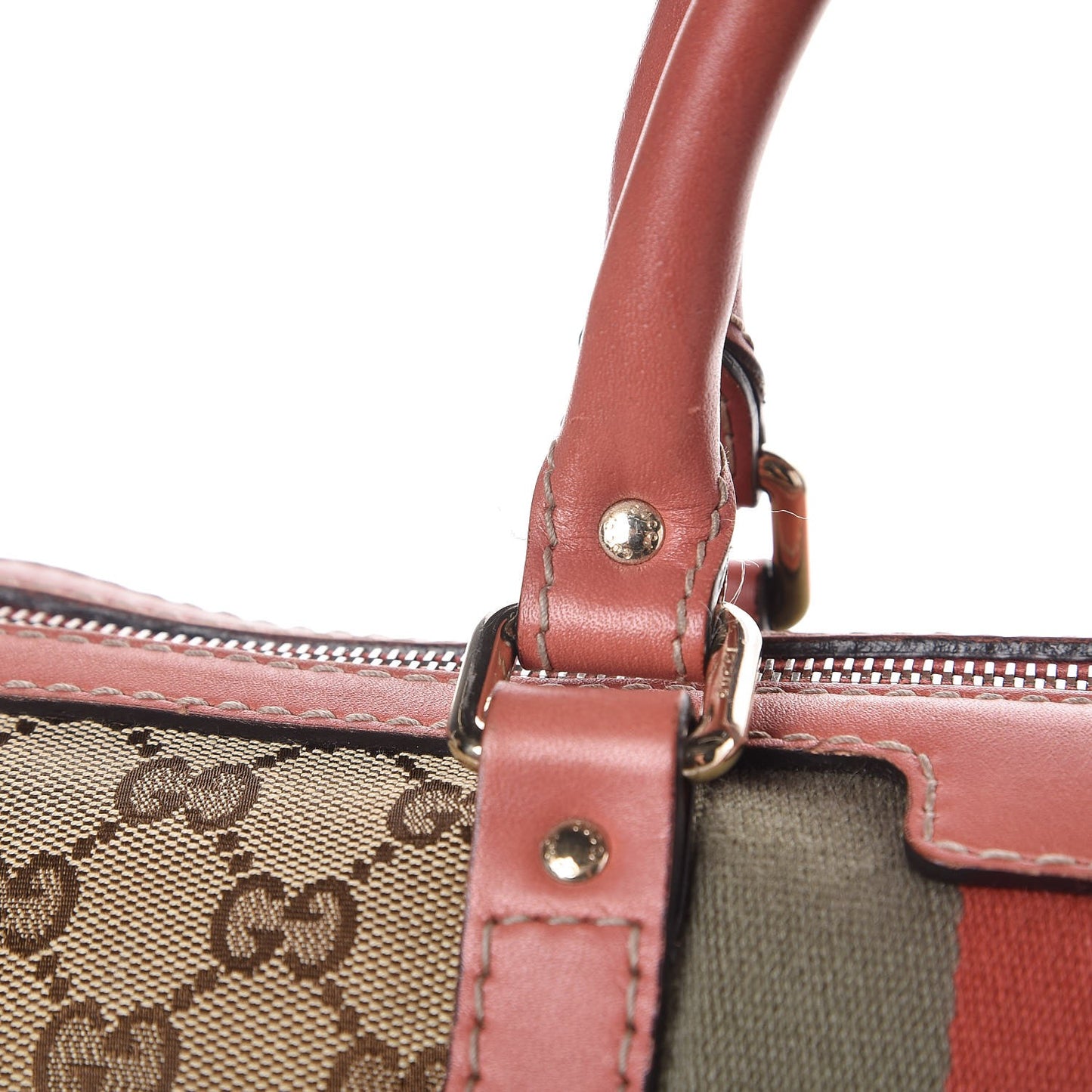 Monogram Vintage Web Medium Boston Pink