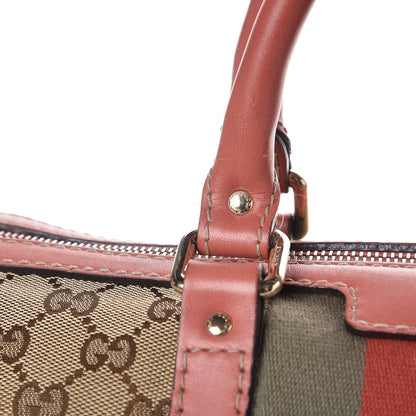 Gucci Monogram Vintage Web Medium Boston Pink 14 of 15