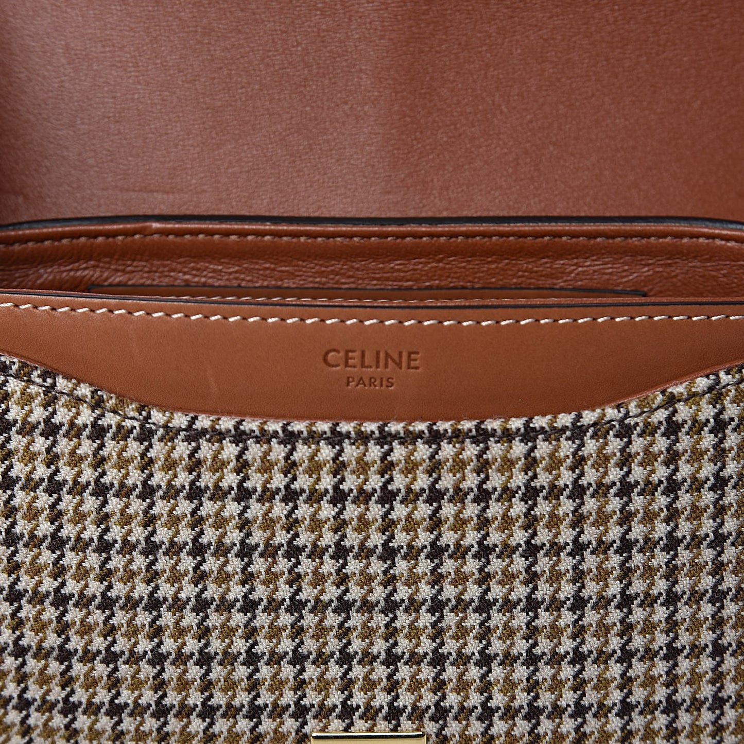 Natural Calfskin Tweed Besace Small 16 Tan
