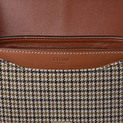 Celine Natural Calfskin Tweed Besace Small 16 Tan 6 of 12