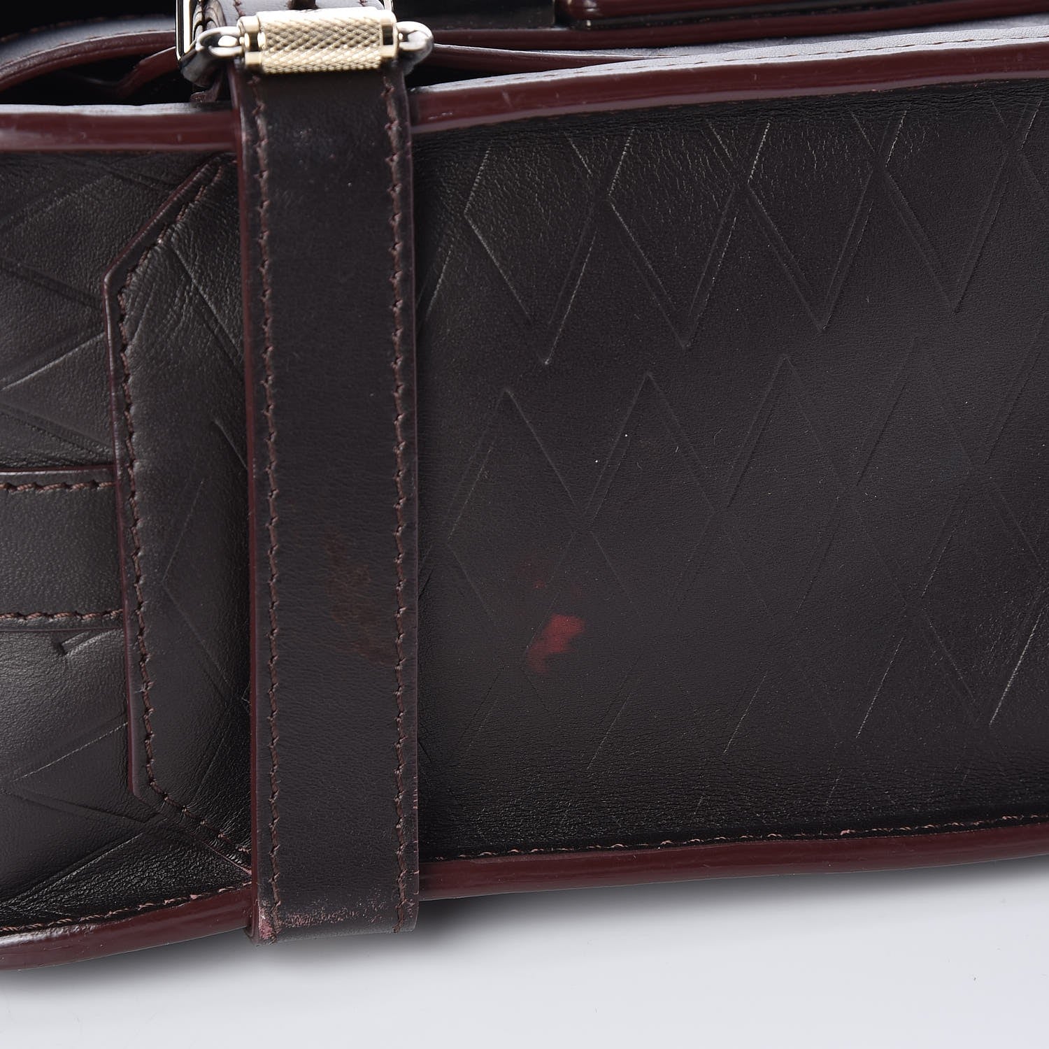Proenza Schouler Calfskin Embossed Crosshatch PS11 Classic Shoulder Bag Burgundy 8 of 8
