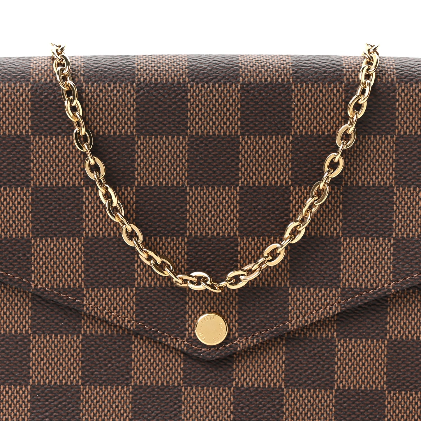 Damier Ebene Pochette Felicie Chain Wallet