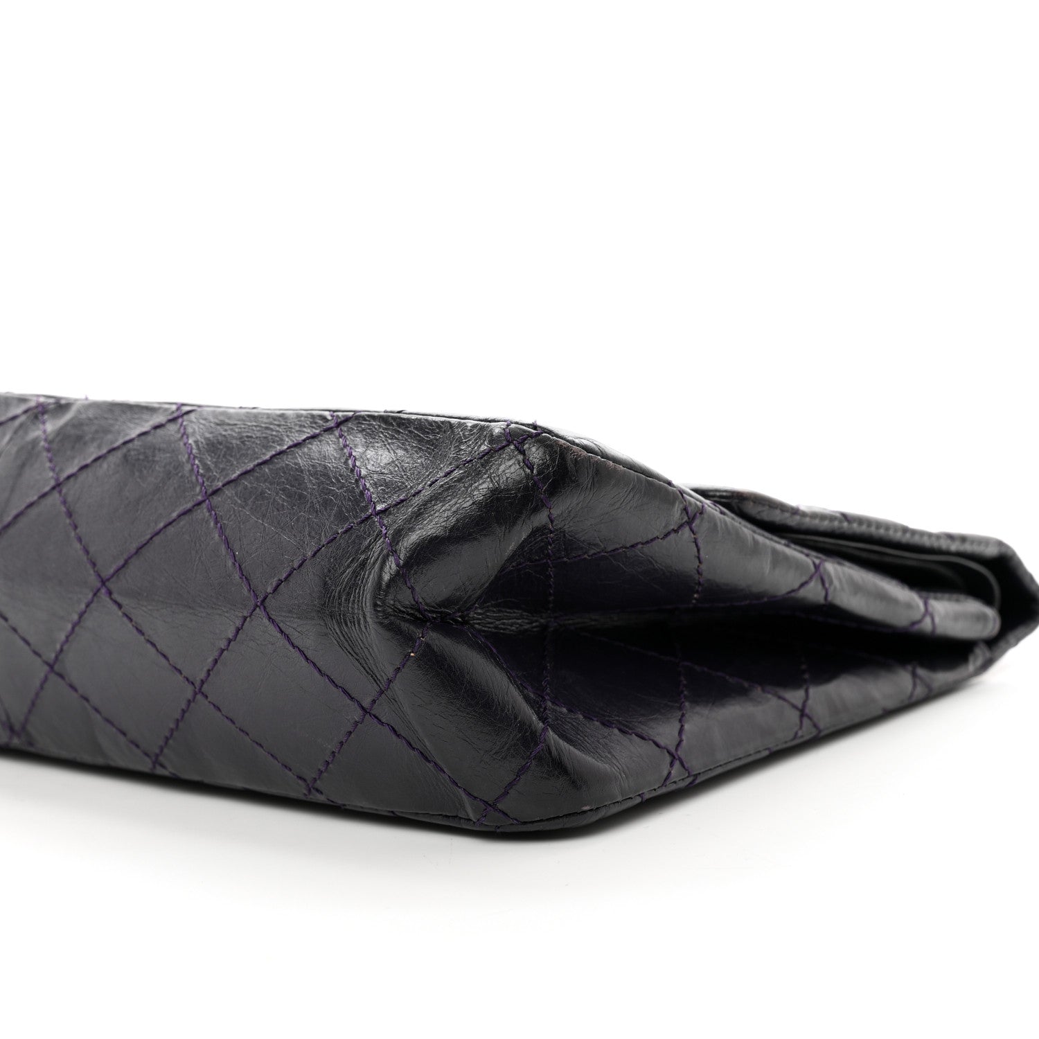 Chanel Aged Calfskin Quilted 2.55 Reissue 227 Flap Dark Purple 10 of 11