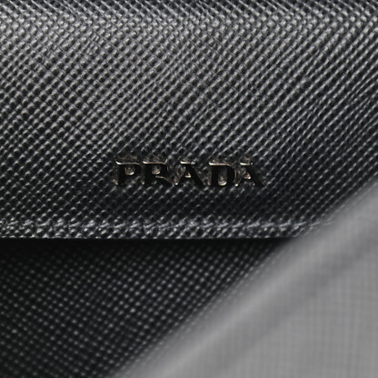 Prada Saffiano Cuir Convertible Top Handle Tote Black 8 of 9