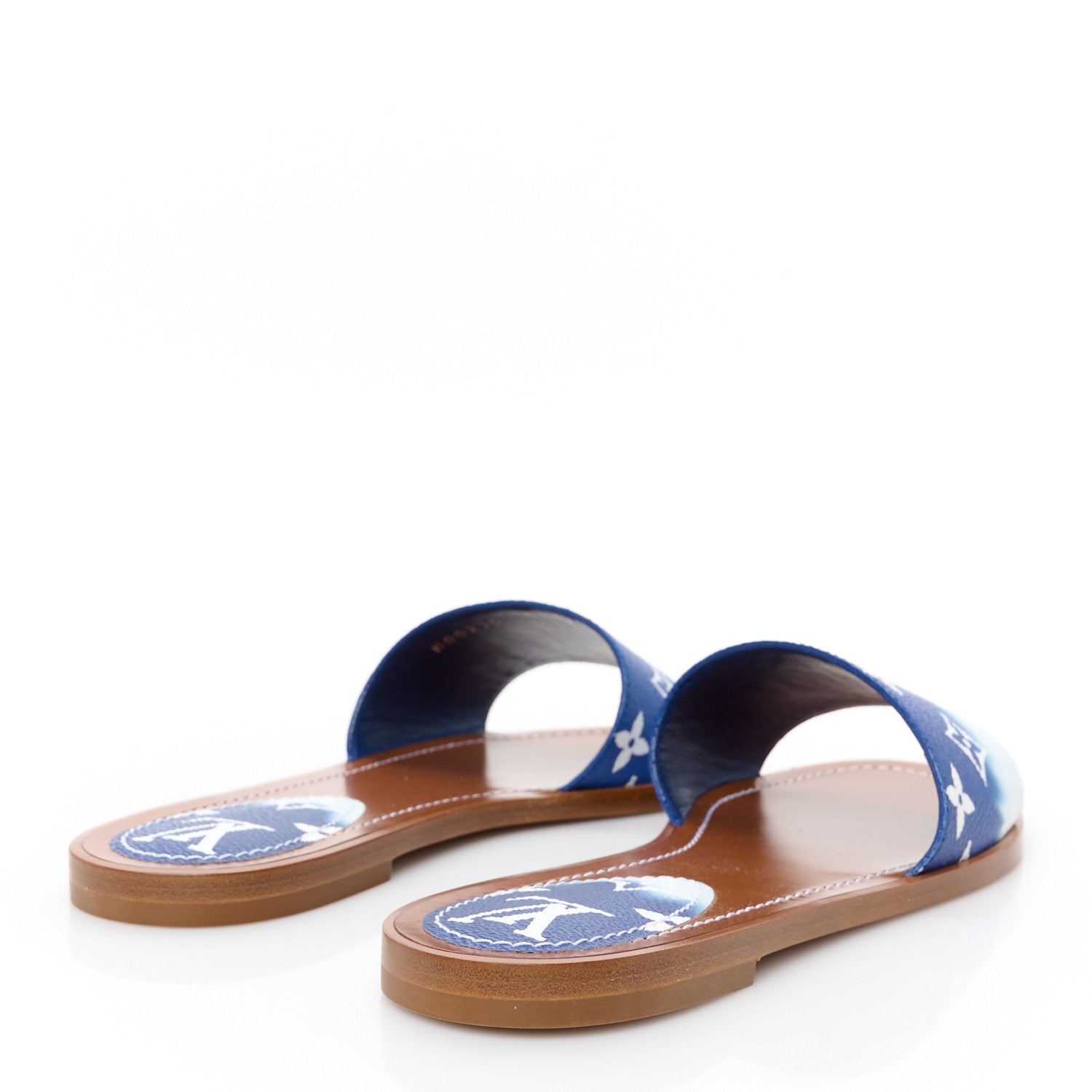 Louis Vuitton Monogram Escale Lock It Flat Mule 37.5 Blue 5 of 10