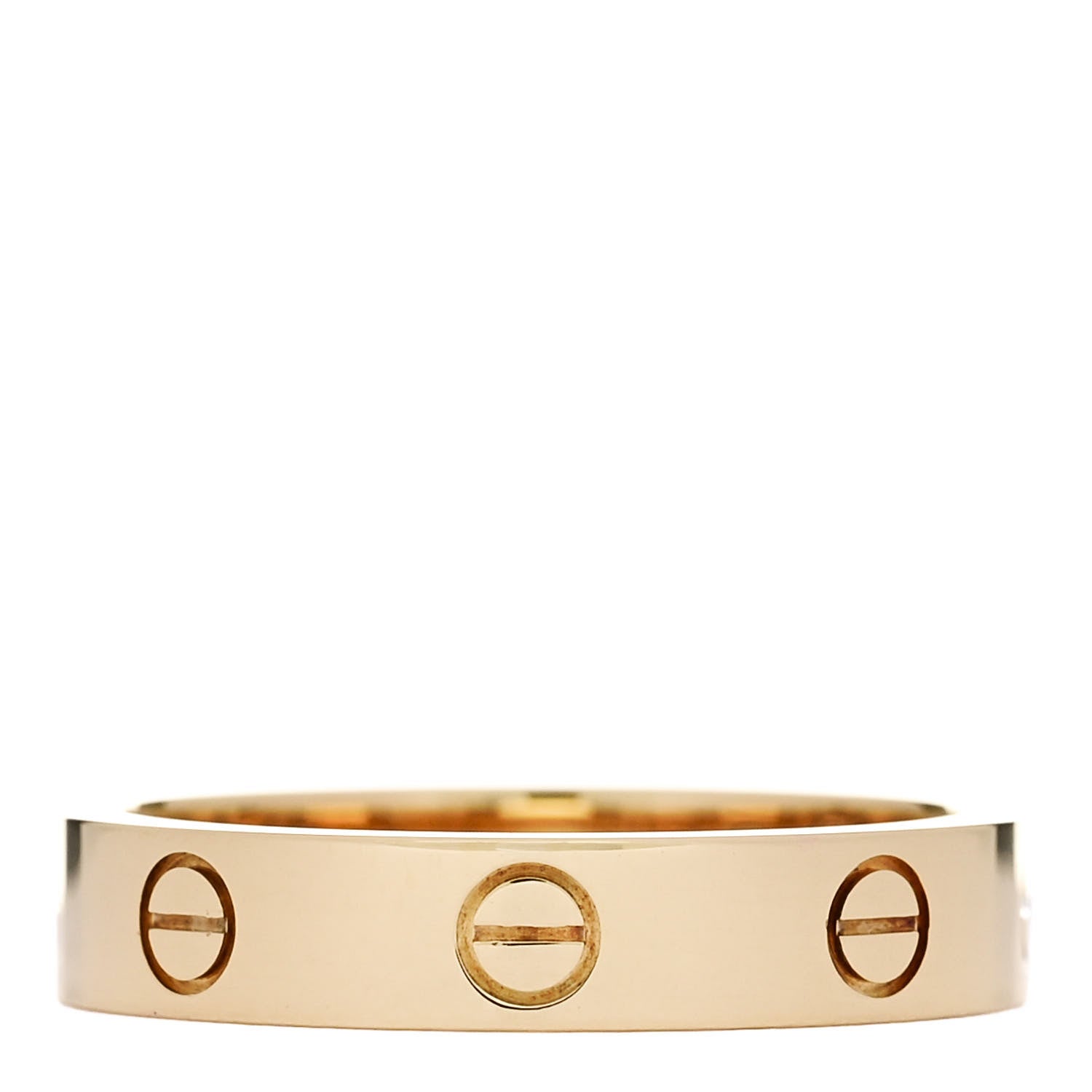 Cartier 18K Yellow Gold Diamond 4mm LOVE Wedding Band Ring 54 6.75 3 of 4