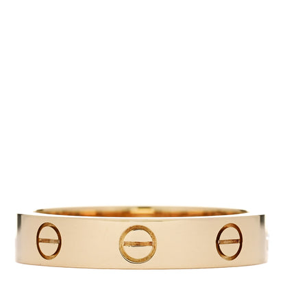 Cartier 18K Yellow Gold Diamond 4mm LOVE Wedding Band Ring 54 6.75 3 of 4