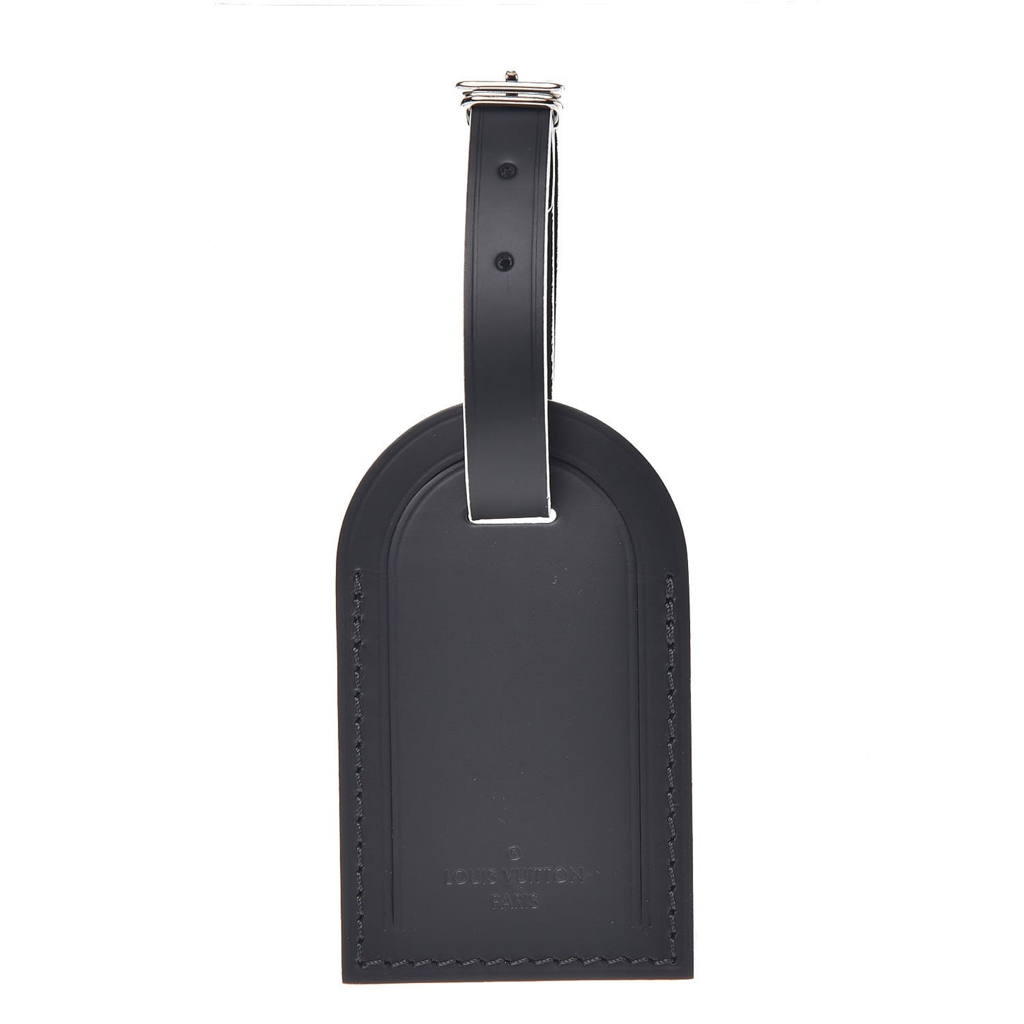 Calfskin America's Cup Luggage Tag Black