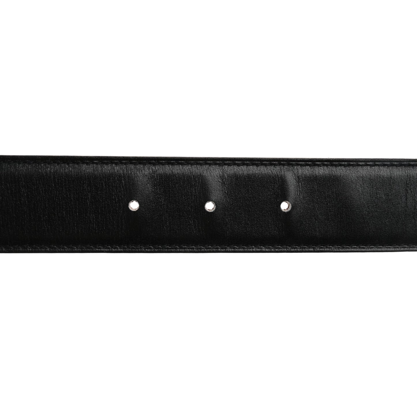 Box Courchevel Belt Strap 75 30 Black Noisette