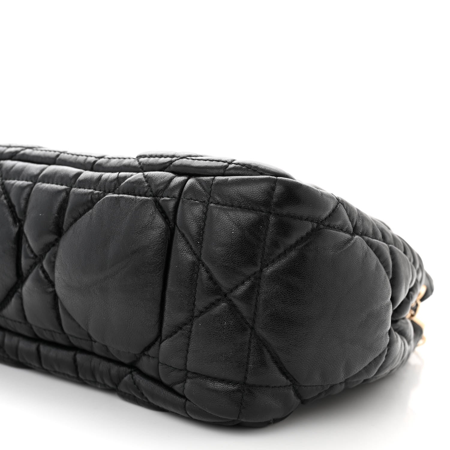 Christian Dior Lambskin Cannage Small Milly La Foret Shoulder Bag Black 10 of 11