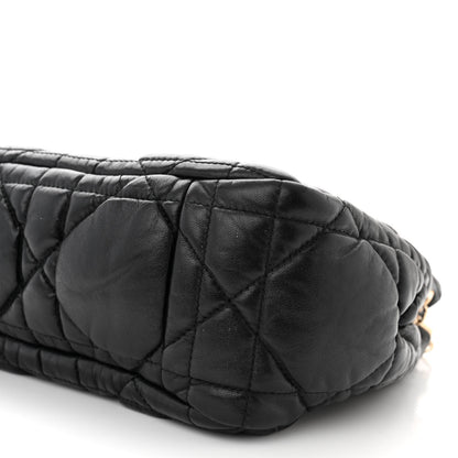 Christian Dior Lambskin Cannage Small Milly La Foret Shoulder Bag Black 10 of 11