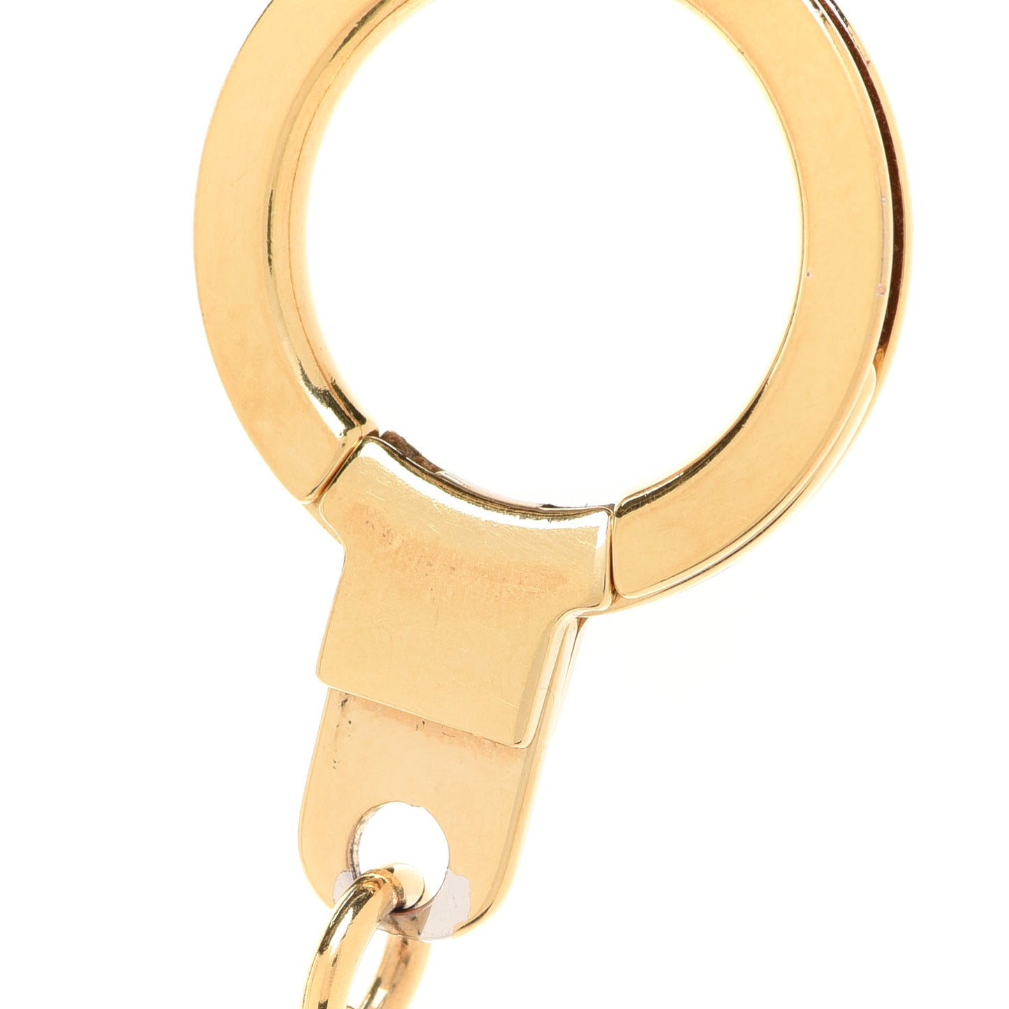 Metal Pochette Extender Key Ring Chain Gold