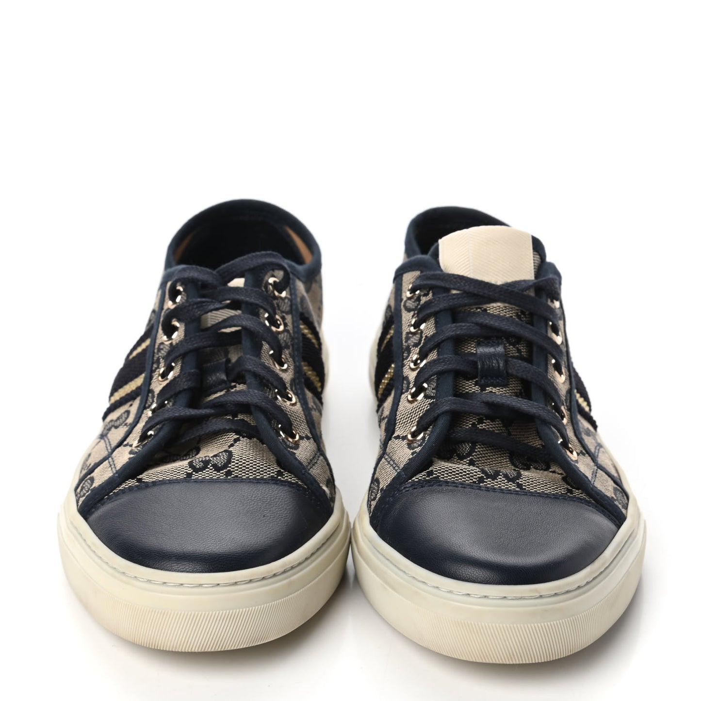 Monogram Web Sneakers 38.5 Navy Blue