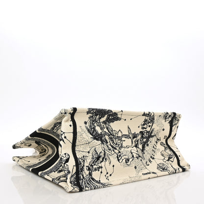 Christian Dior Canvas Zodiac Toile De Jouy Embroidered Medium Book Tote Latte 4 of 8