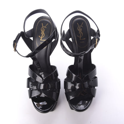 Saint Laurent Patent Tribute 105 Platform Sandals 40 Black 6 of 12