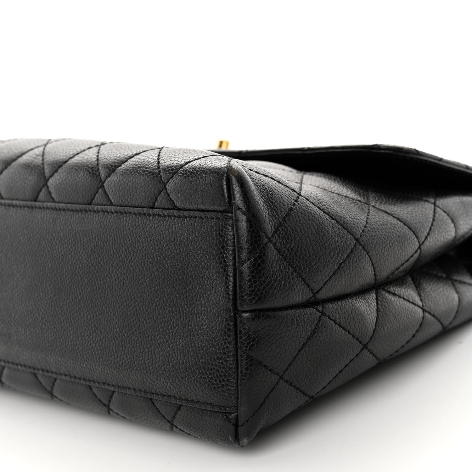Chanel Caviar Quilted Jumbo Kelly Flap Black 9 of 10