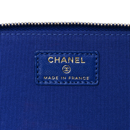 Chanel Lambskin Quilted Small Top Handle Vanity Case With Chain Blue 6 of 10