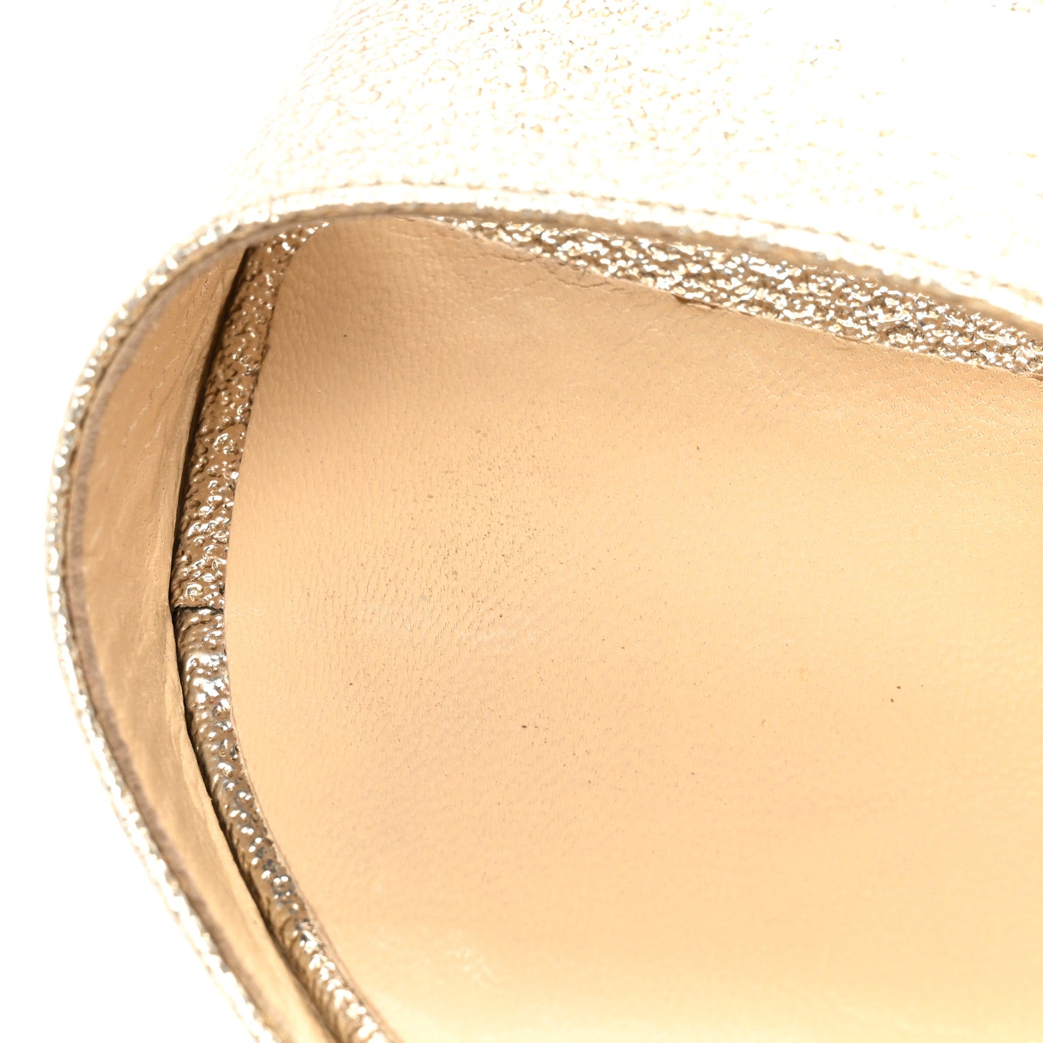 Jimmy Choo Textured Patent Kayden Ankle Strap Sandal 39 Gold 10 of 10