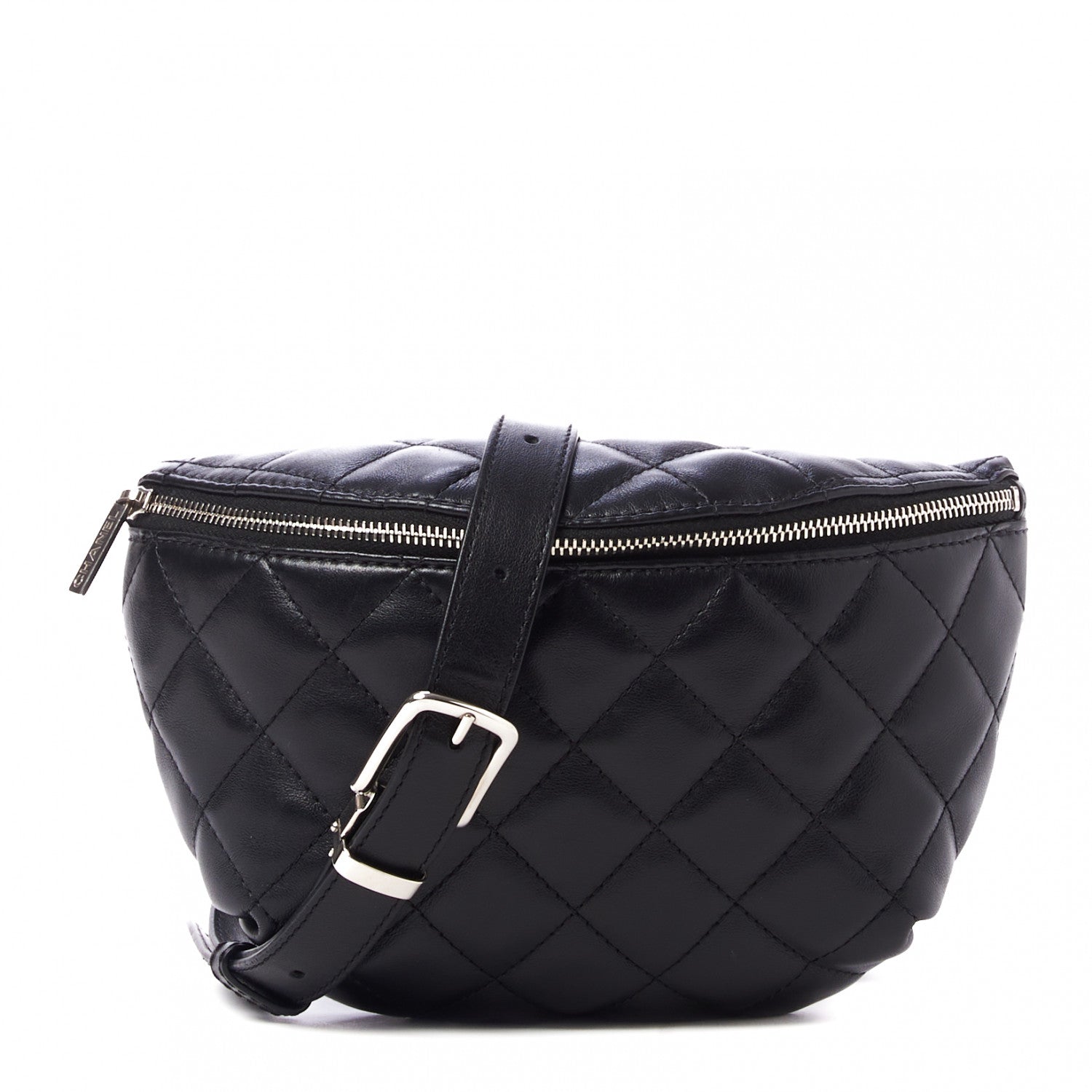 Chanel Calfskin Quilted Waist Belt Bag Black 3 of 10