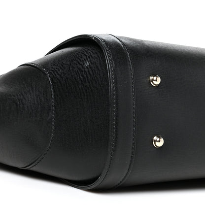 Gucci Calfskin Bamboo Bullet Top Handle Bag Black 9 of 13