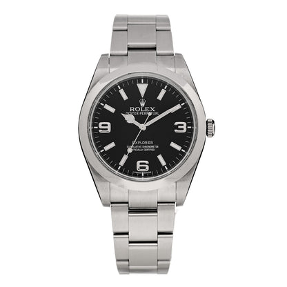 Rolex Stainless Steel 39mm Oyster Perpetual Explorer Watch Black 214270 1 of 5
