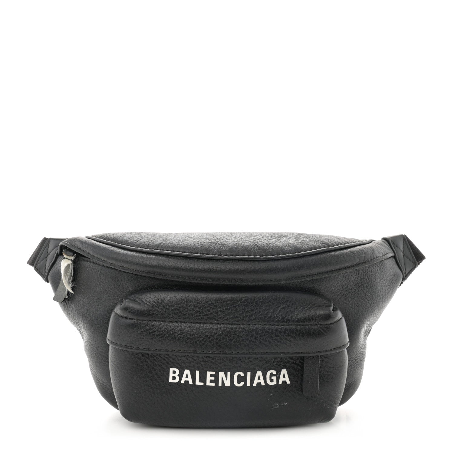 Balenciaga Smooth Calfskin Logo Everyday Beltpack XS Black White 1 of 12