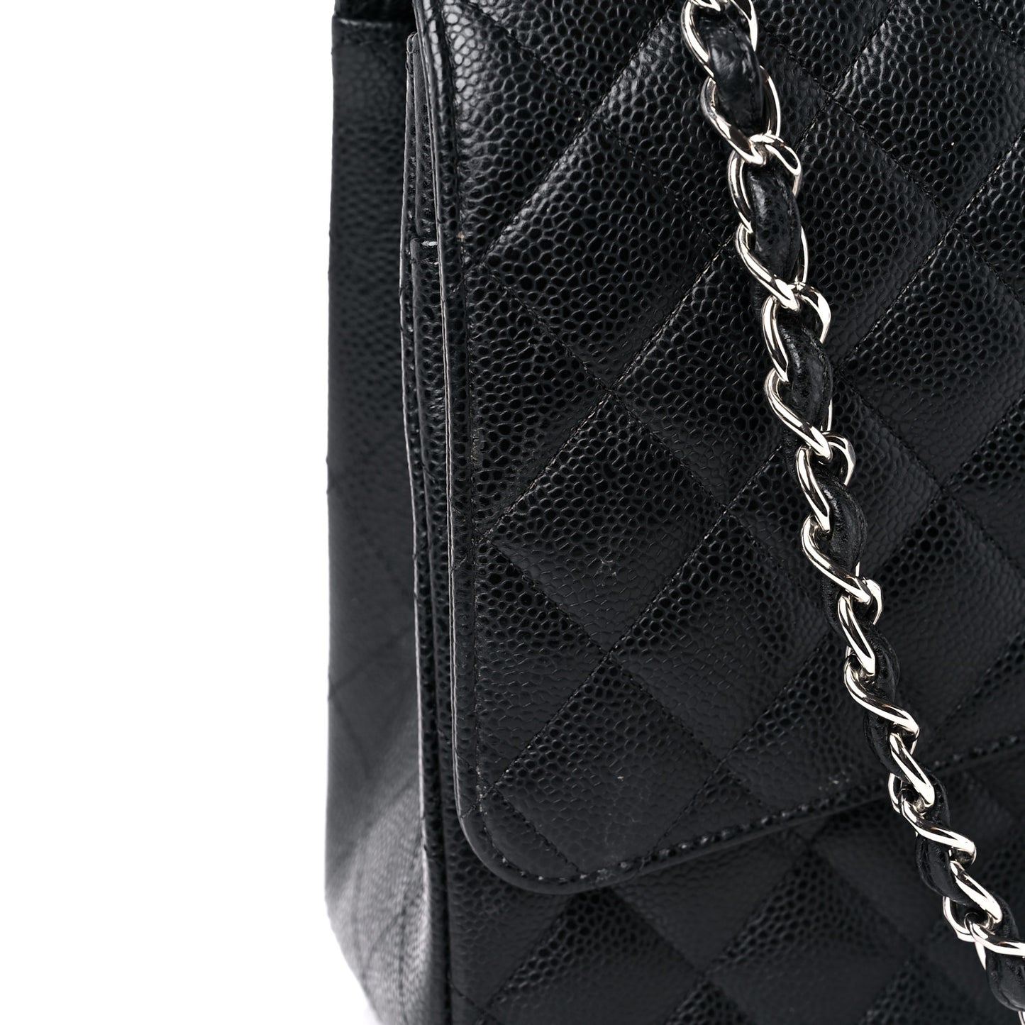 Caviar Quilted Maxi Double Flap Black