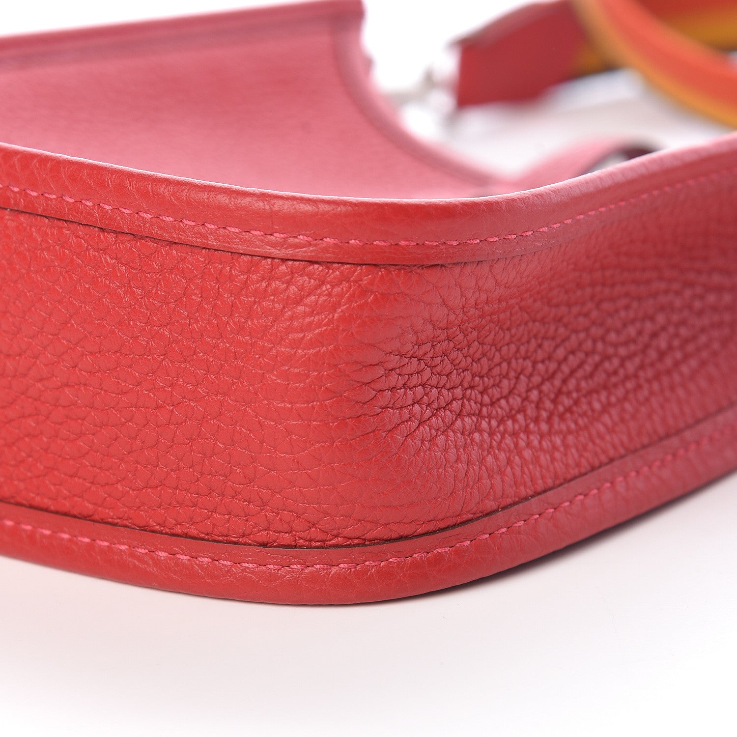 Hermes Taurillon Clemence Amazone Evelyne TPM Rouge Casaque 10 of 11
