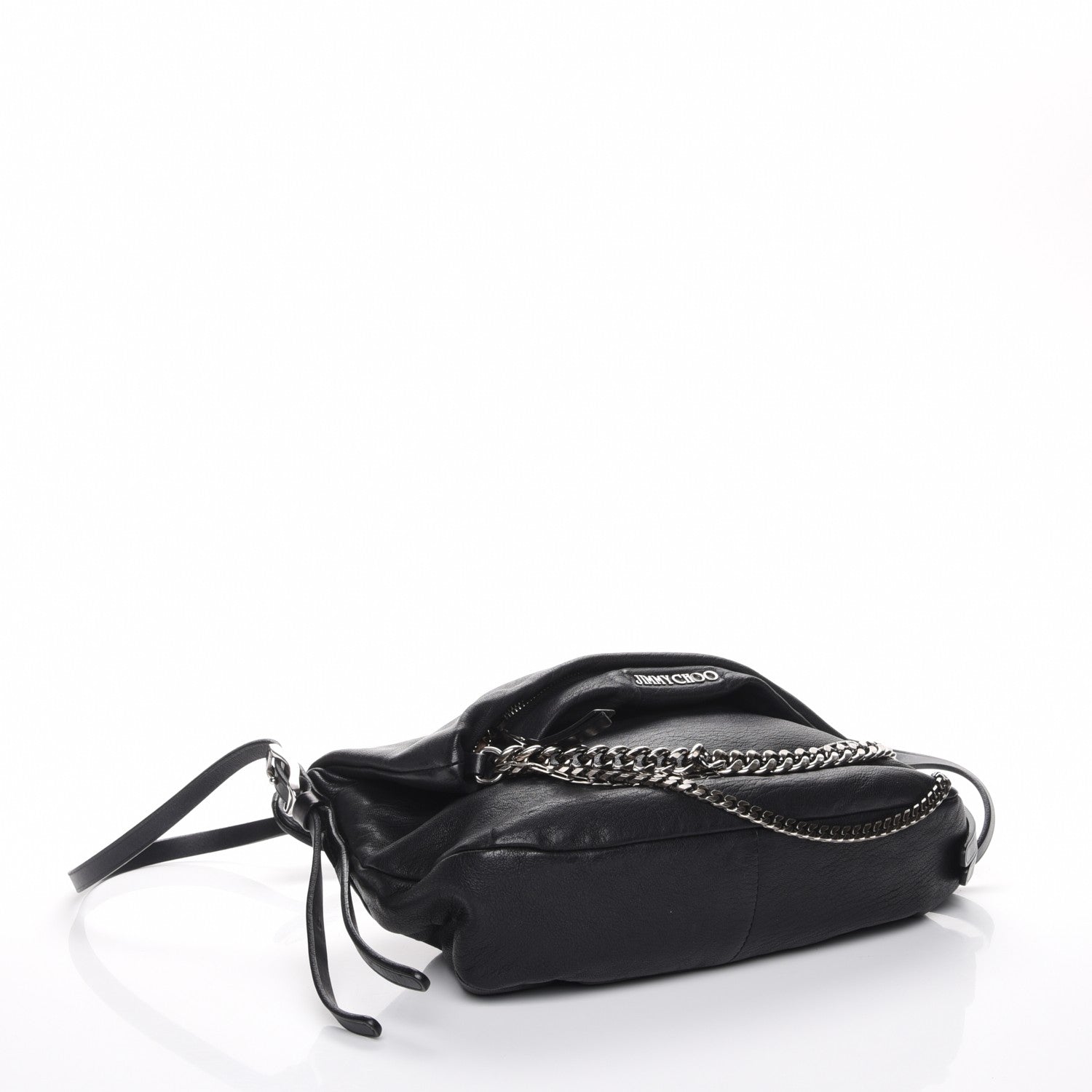 Jimmy Choo Lambskin Small Biker Hobo Black 4 of 9