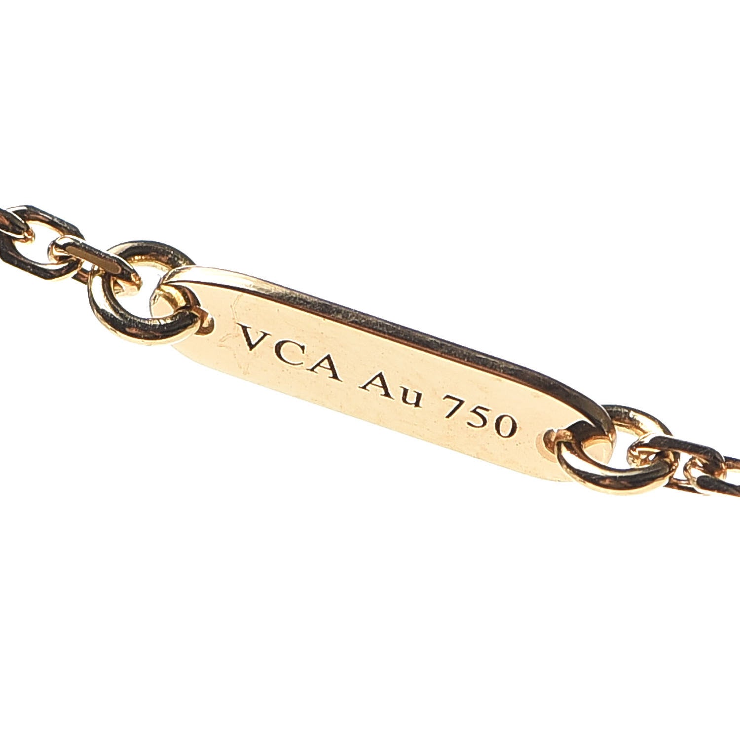 Van Cleef & Arpels 18K Yellow Gold Carnelian Vintage Alhambra Pendant Necklace 6 of 8