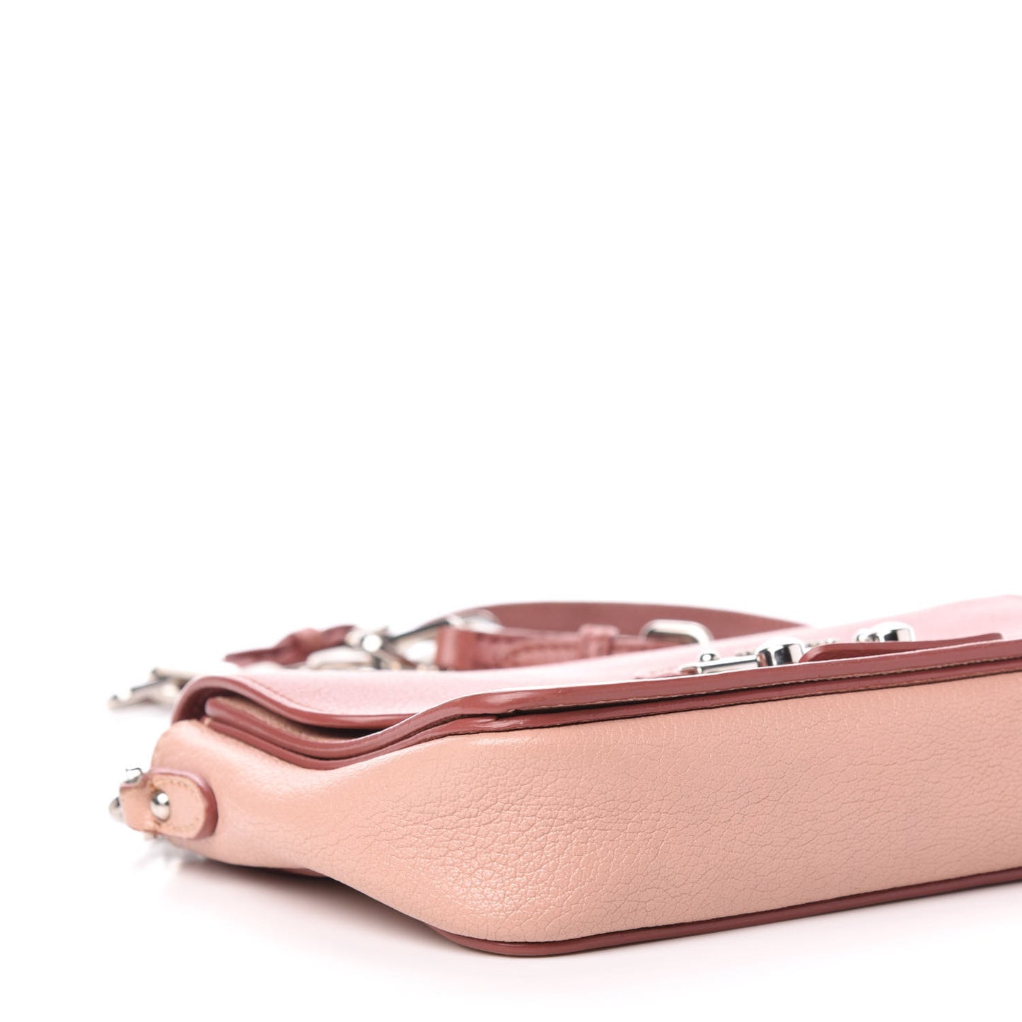 Goatskin Madras Chain Shoulder Bag Pink