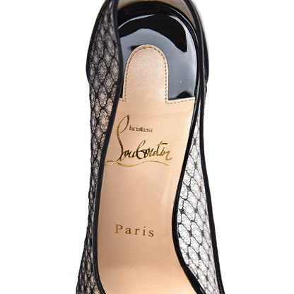 Christian Louboutin Nappa Bas Resille Follies Lace 100 Pumps 38.5 Black 6 of 9