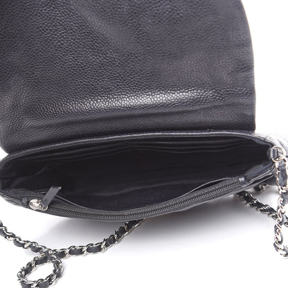 Chanel Caviar Half Moon Wallet On Chain WOC Black 5 of 11