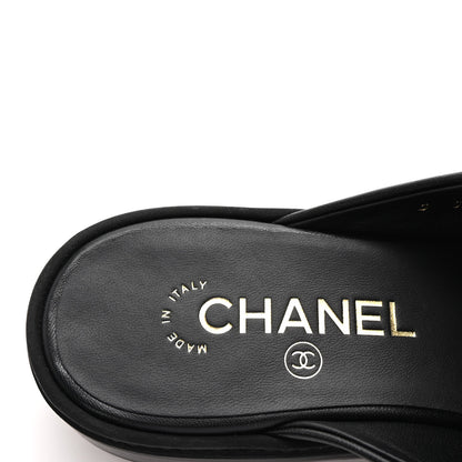 Chanel Lambskin Quilted CC Turnlock Mules 36 Black 8 of 10