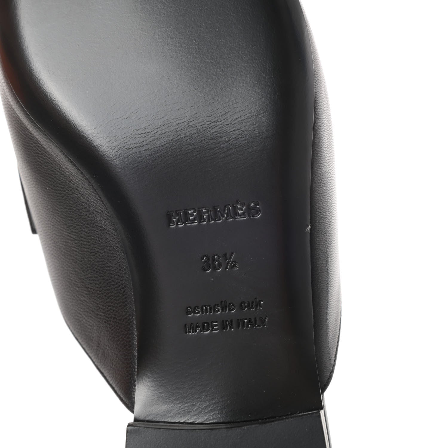 Hermes Goatskin Trocadero Mule 36.5 Black 6 of 7