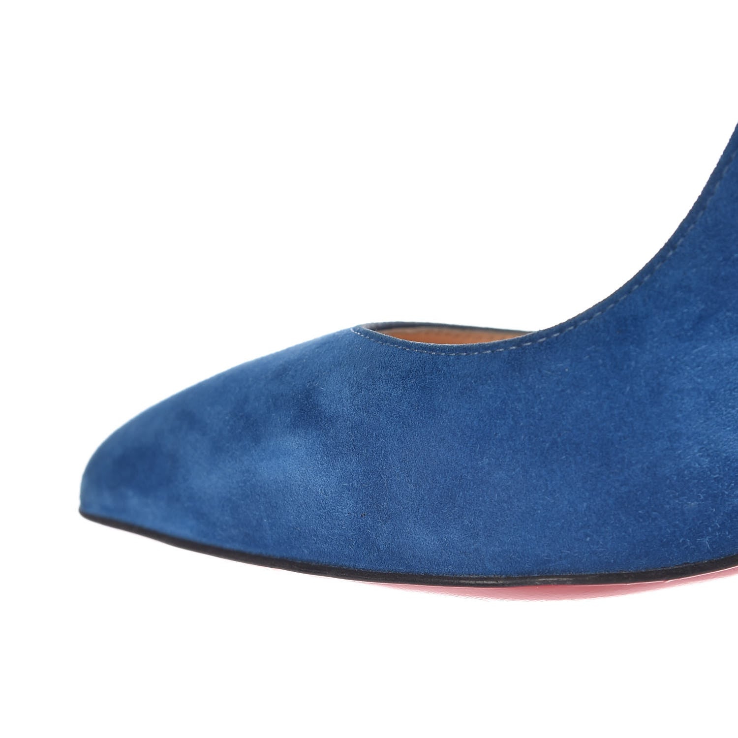 Christian Louboutin Veau Velours Pigalle Follies 100 Pumps 39 Positano 10 of 14