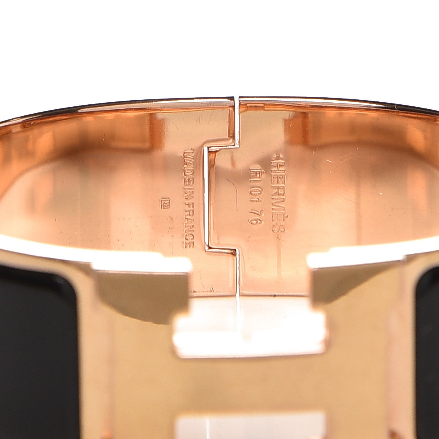 Enamel Wide Clic Clac H Bracelet PM Black