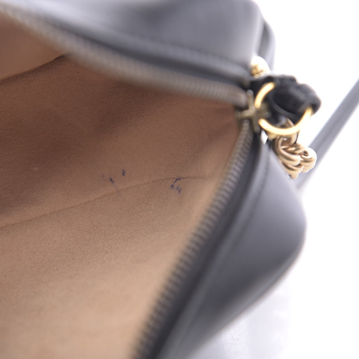 Calfskin Matelasse Mini GG Marmont Chain Shoulder Bag Black