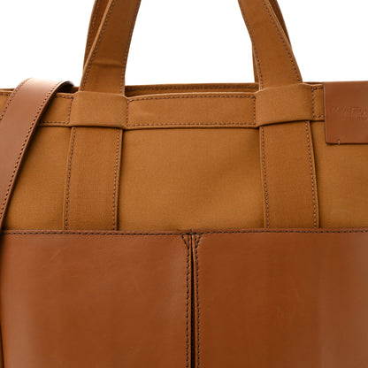 Salvatore Ferragamo Canvas Calfskin Tote Light Brown 7 of 14