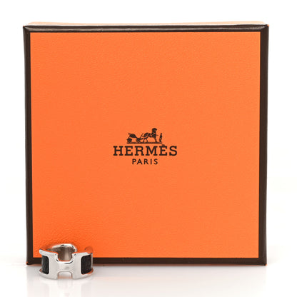 Hermes Lizard Olympe Ear Cuff PM Silver Black 4 of 4