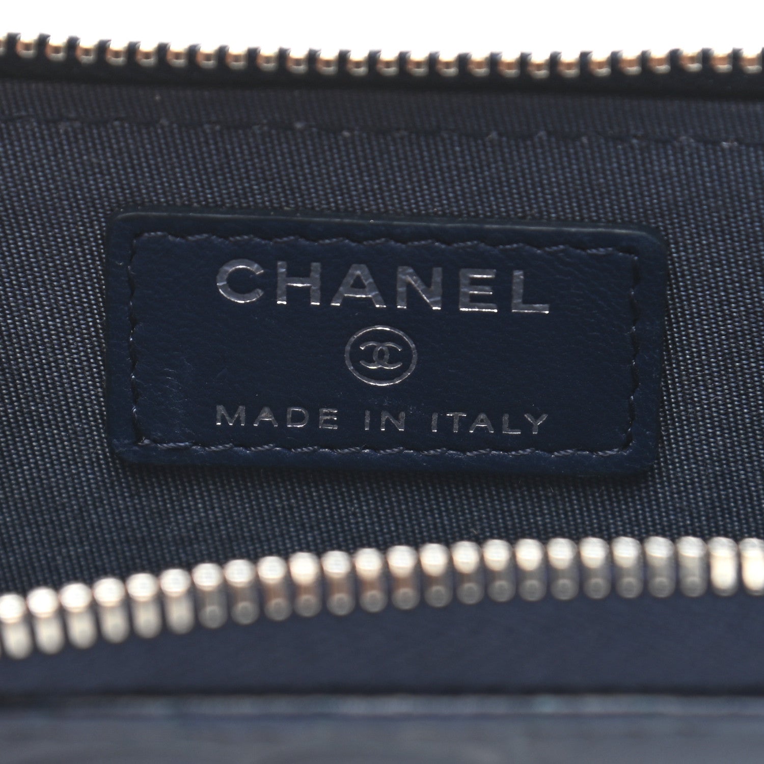 Chanel Lambskin Camellia Embossed Key Holder Case Navy 6 of 8