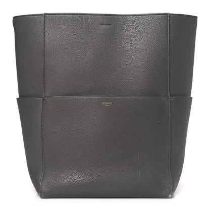 Celine Soft Grained Calfskin Sangle Bucket Bag Taupe 1 of 10