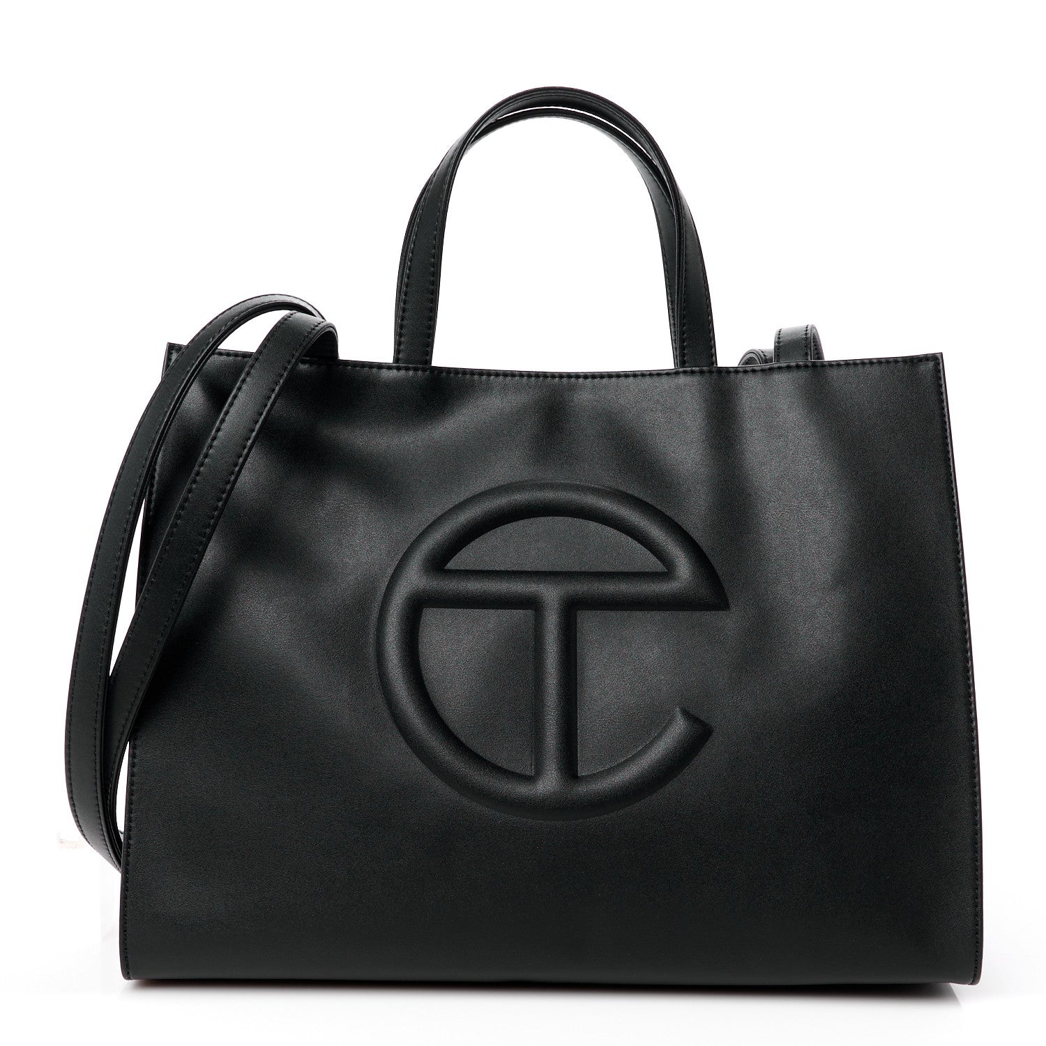 Telfar Vegan Leather Medium Shopping Bag Black 1 of 11