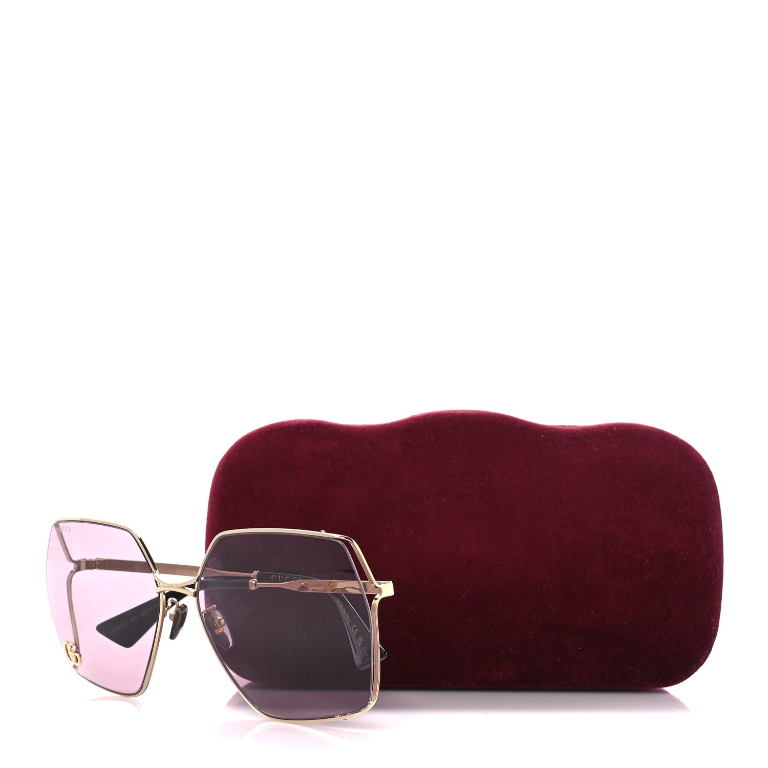Gucci Oversized Sunglasses GG0817S Purple Gold 8 of 8