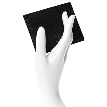 Christian Dior HOMME Grained Calfskin CD Icon Card Holder Black 2 of 7
