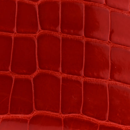 Hermes Shiny Alligator Azap Wallet Geranium 12 of 15