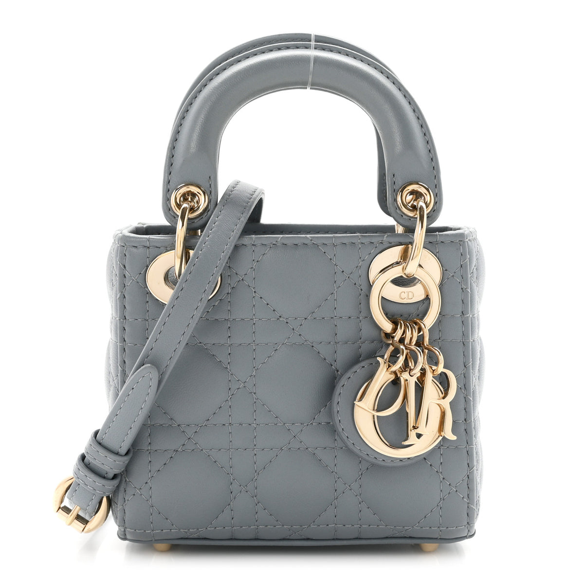 Christian Dior Lambskin Cannage Micro Lady Dior Cloud Blue 1 of 11