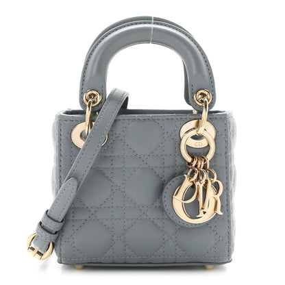 Christian Dior Lambskin Cannage Micro Lady Dior Cloud Blue 1 of 11